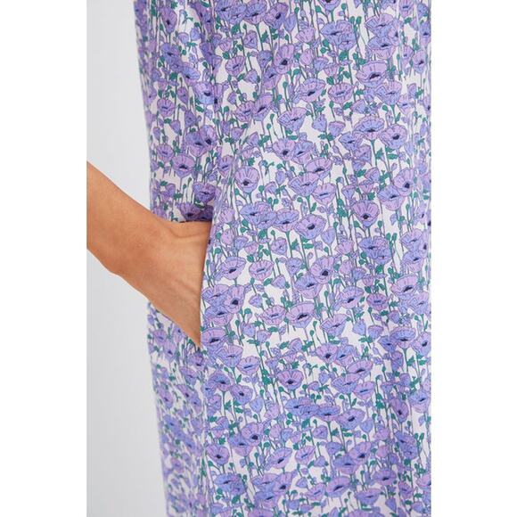 Entro Floral Print Short Sleeve Midi Dress - Size Small - Picture 5 of 6